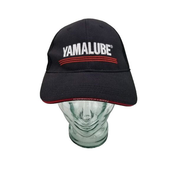 ✅Genuine Yamaha Yamalube Logo Hat Flex Fit Black Cap “Performance In A Bottle” - Picture 1 of 9